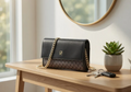 Women's Medium PU Leather Tote Handbag - Crossbody Shoulder Bag with Bow Charm & Adjustable Strap