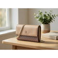 Women's Medium PU Leather Tote Handbag - Crossbody Shoulder Bag with Bow Charm & Adjustable Strap