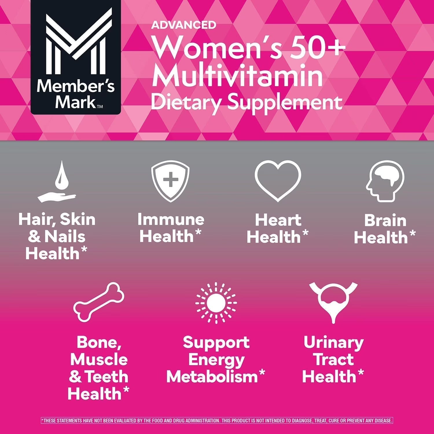 Member's Mark Advanced Women’s 50+ Multivitamin Tablets – Complete Daily Vitamins | 275 Count